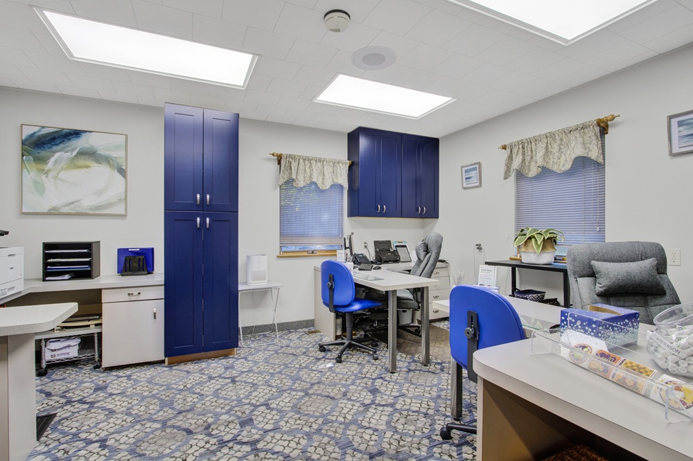 Modern dental laboratory and clinical workspace with advanced equipment