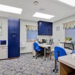 Modern dental laboratory and clinical workspace with advanced equipment